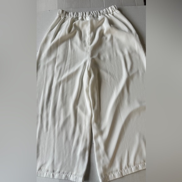 Tronjori Women's High Waist Casual Wide Leg Long Palazzo Pants in white XL - Picture 11 of 14